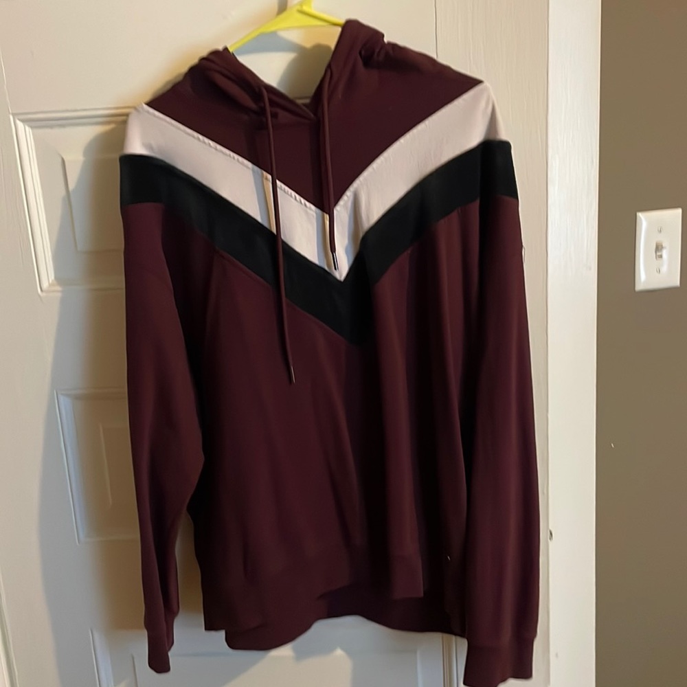 Burgundy hooded sweatshirt